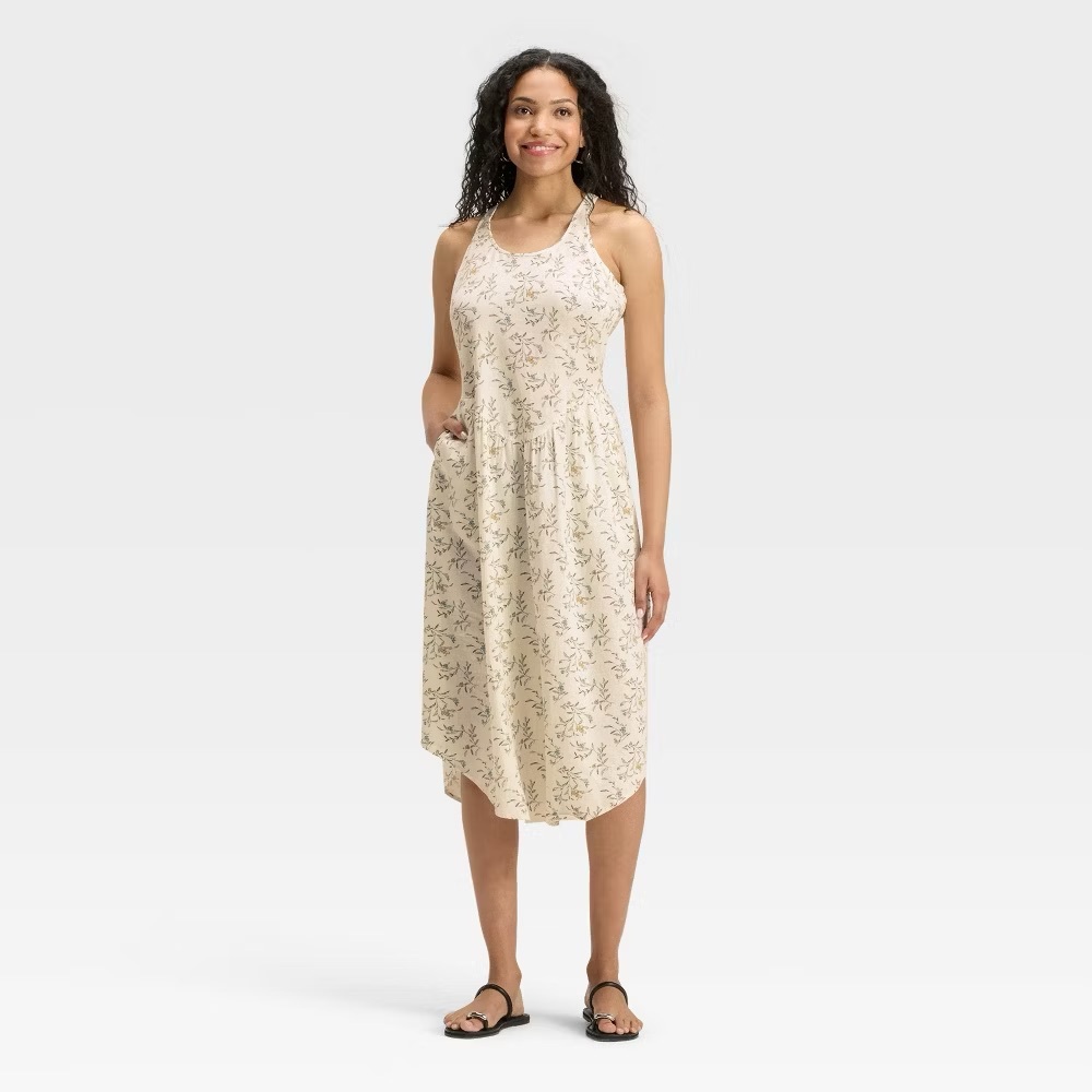 Floral Sleeveless Dropwaist Dress - size XS